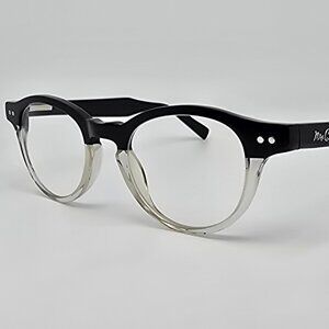 Max Cole MC1425 Col 90 Black Clear Eyeglasses Frame w/ Flexhinge 47-20-140